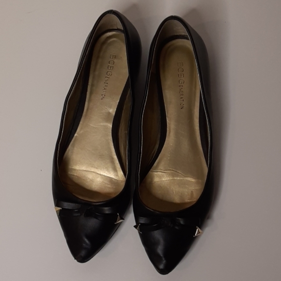 BCBGeneration Zephir Pointy Toe Stud Bow Flats - Picture 2 of 8